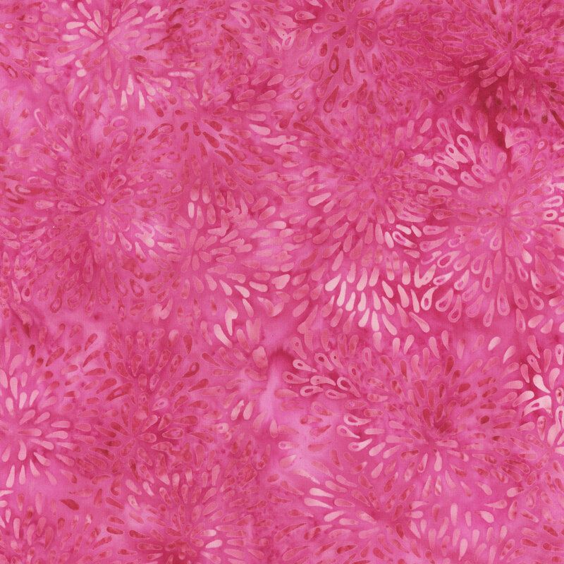 Pink fabric with darker pink bursts