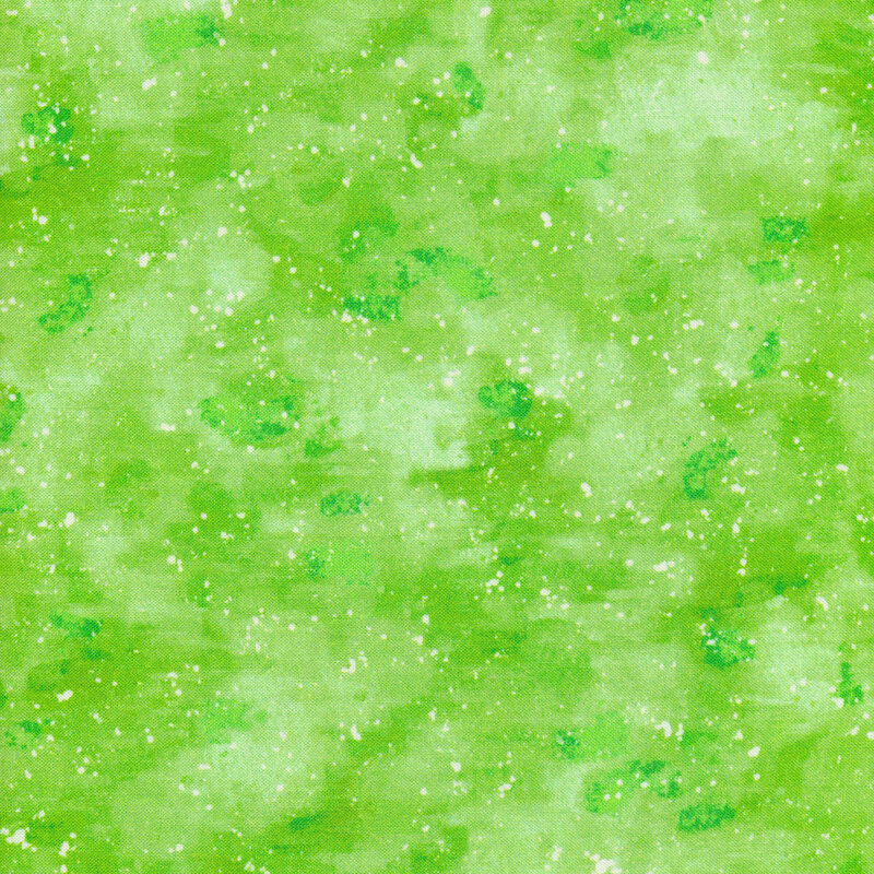 This fabric has tonal vibrant green painted and splattered texture