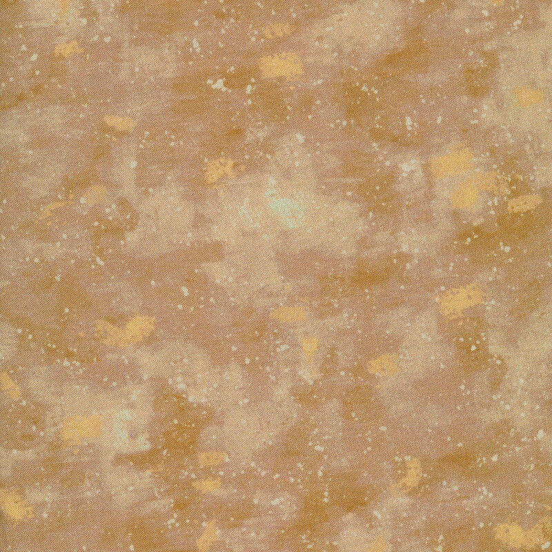 This fabric has a tonal light brown painted and splattered texture