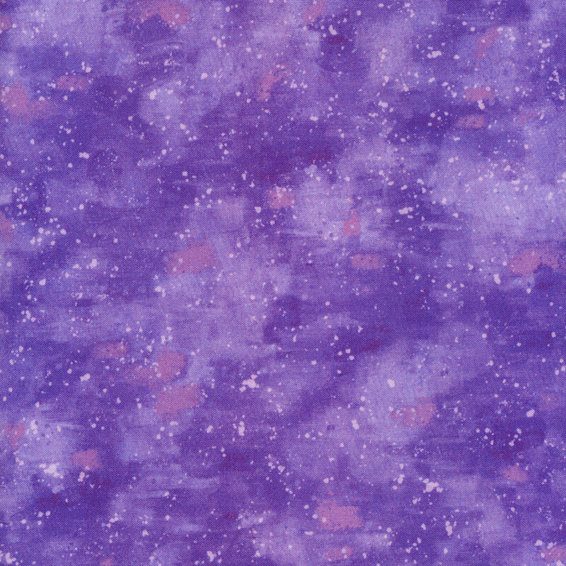 This fabric has a tonal violet watercolor pattern
