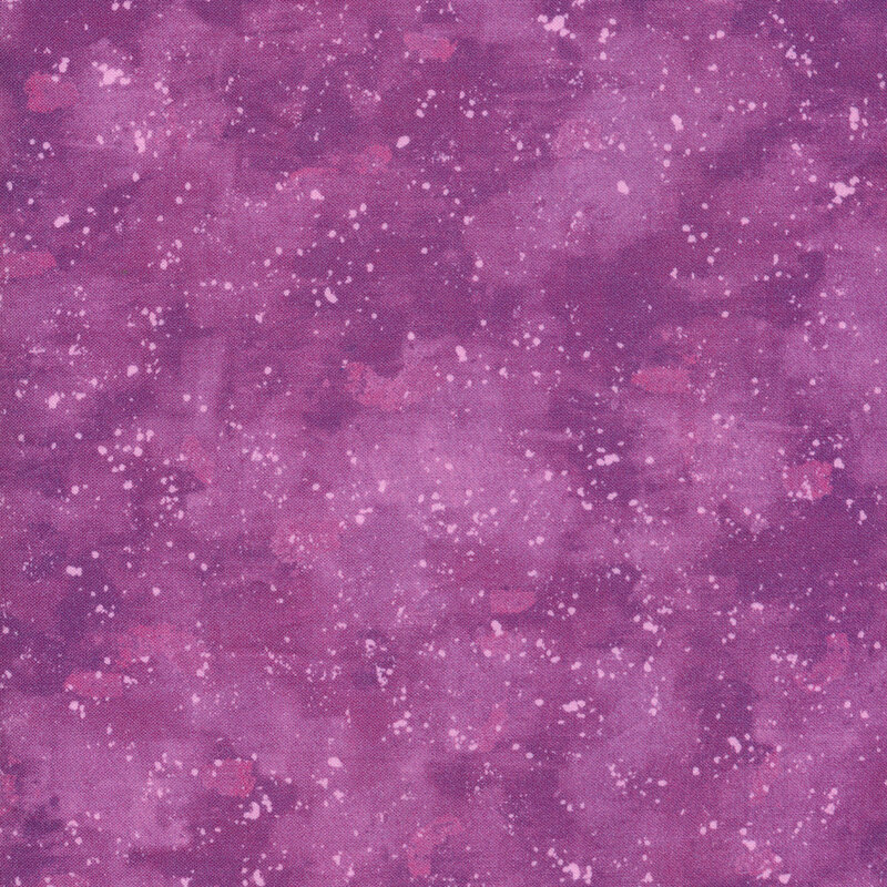 This fabric has a tonal purple painted and splattered texture