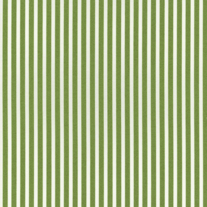 meadow green fabric with white striping