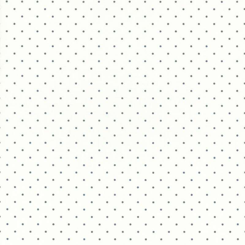 light cream fabric with small dutch blue polka dots