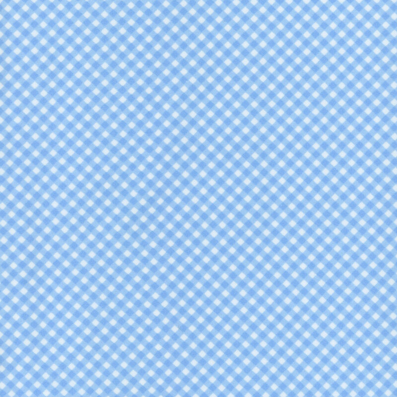 Light blue and white gingham fabric.