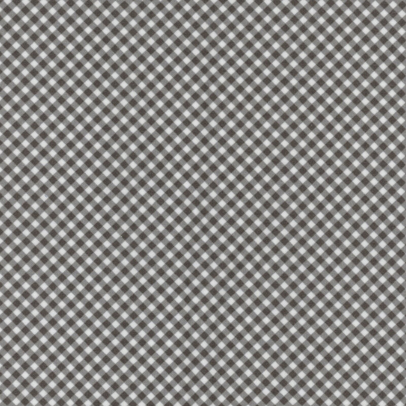 Black and white gingham fabric.