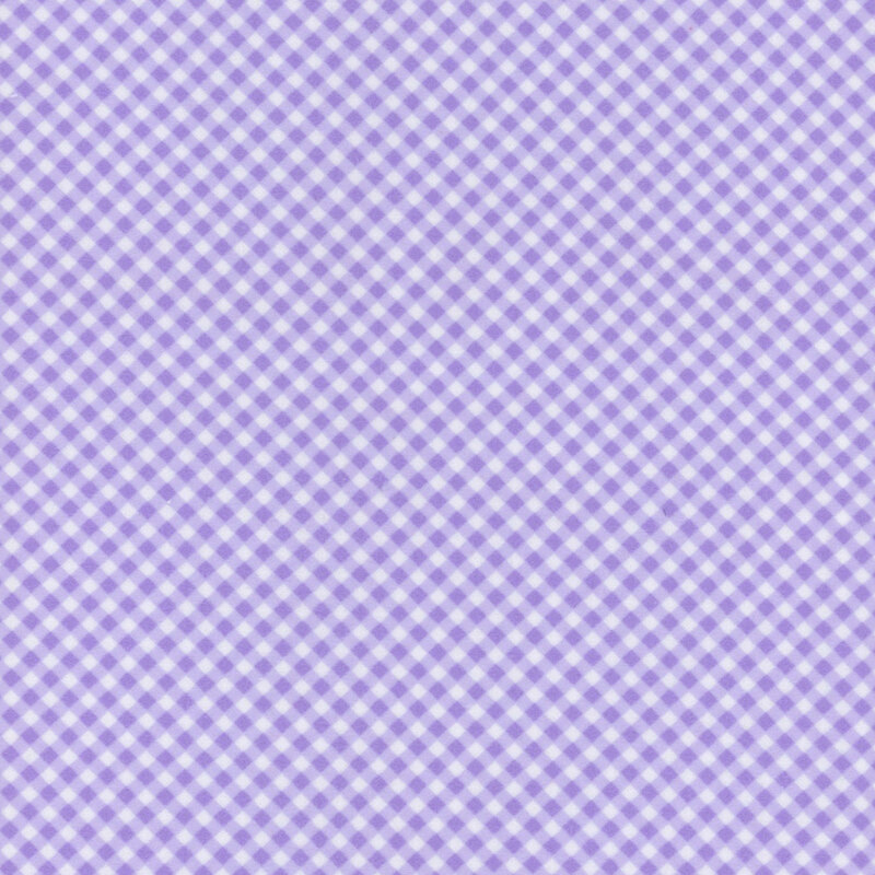 Light purple and white gingham fabric.