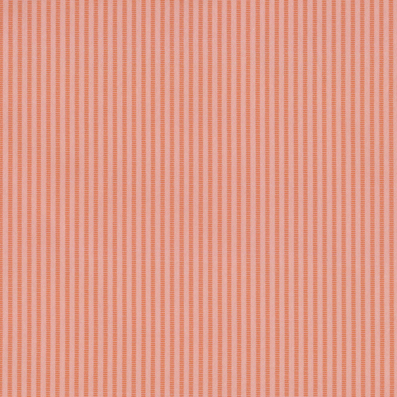 Coral and light pink striped fabric.