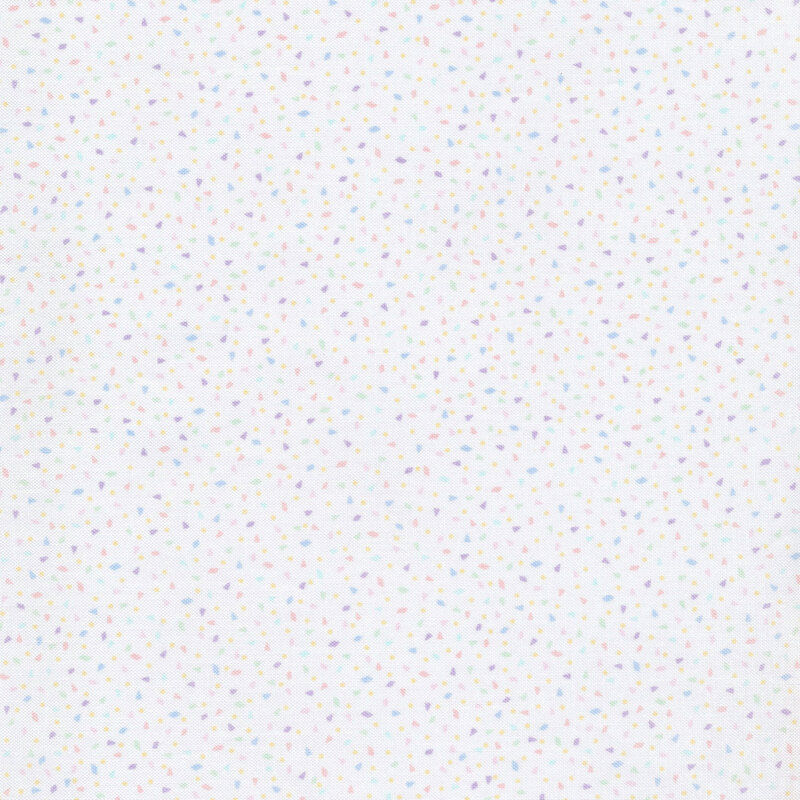 Pastel easter colors confetti patterned fabric.