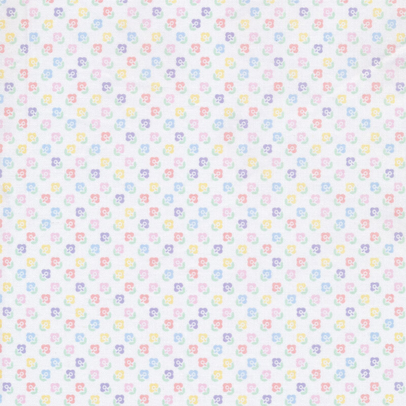 Pastel flowers patterned fabric.