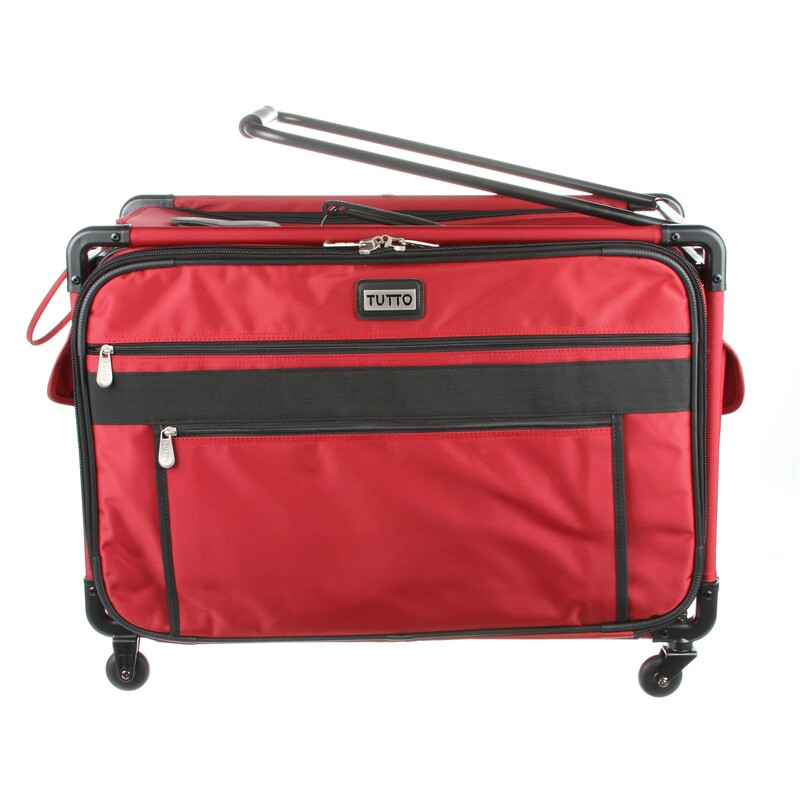Tutto Sewing Machine Case On Wheels Extra Large 24in Cherry Red