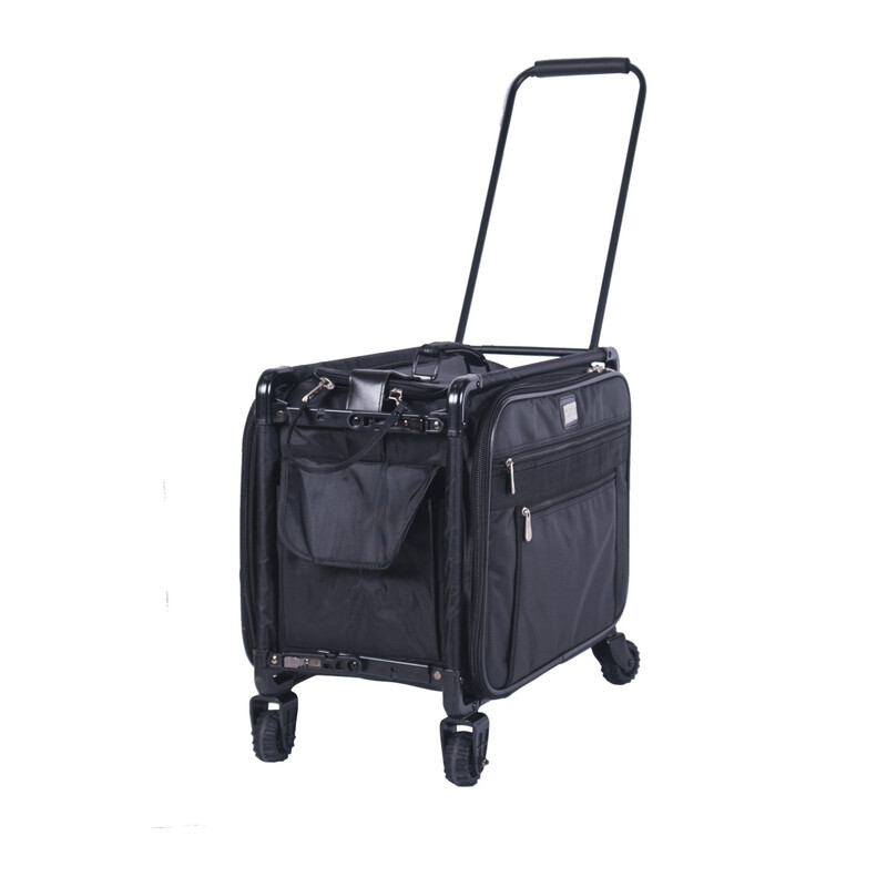 Tutto Large Sewing Machine Bag On Wheels - Black