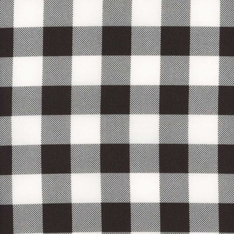 Large scale black and white gingham