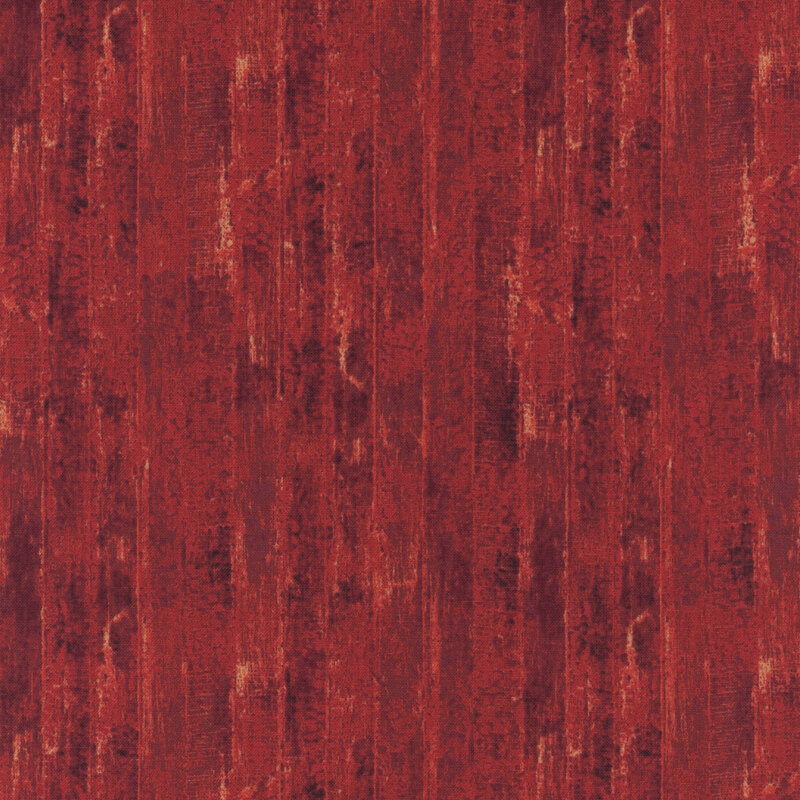 Fabric with a vertical and red wood plank pattern.