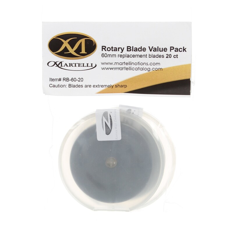 Martelli Rotary Blade 60mm Replacement Bulk Pack 20ct Shabby Fabrics
