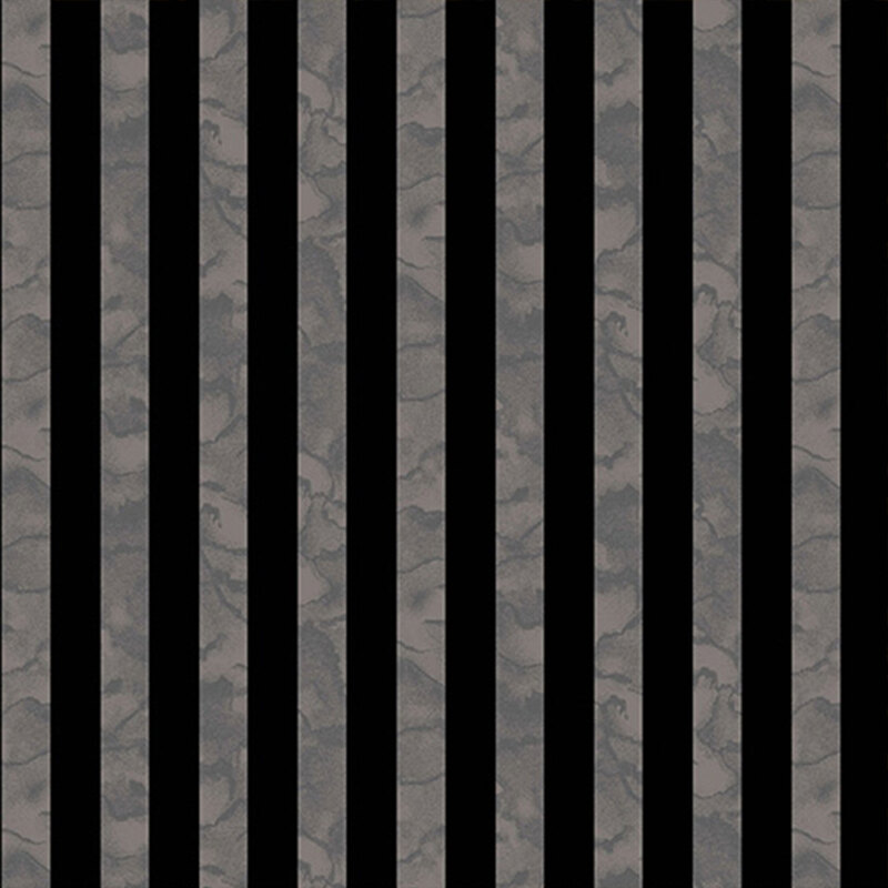 black and mottled gray striped fabric