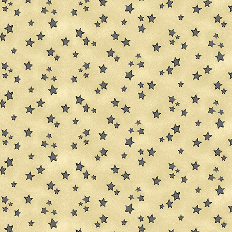 cream mottled fabric featuring scattered gray stars