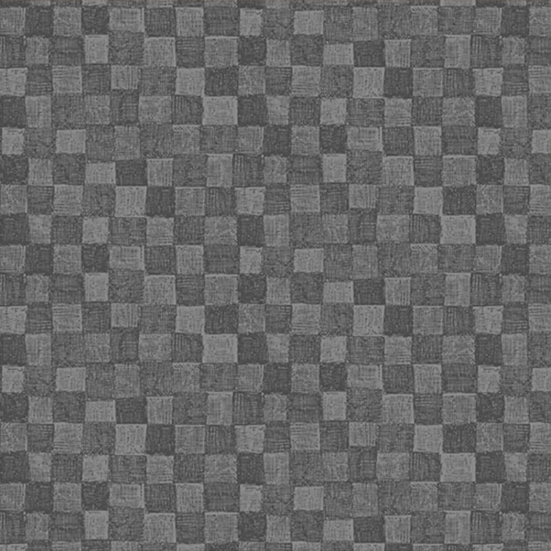 tonal gray checkerboard fabric with a cross hatch texture