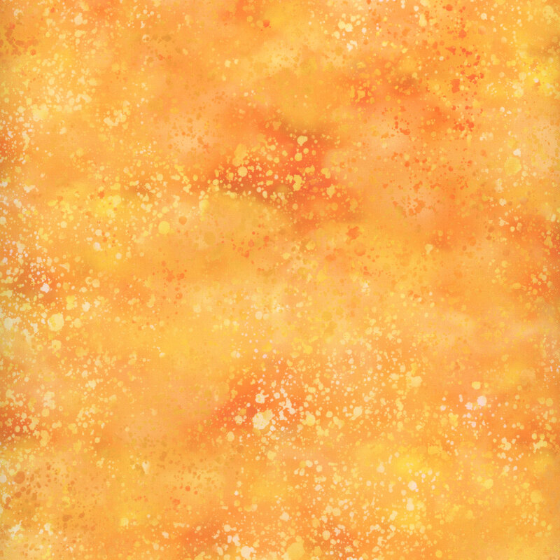 Orange mottled fabric with a watercolor splatter effect.