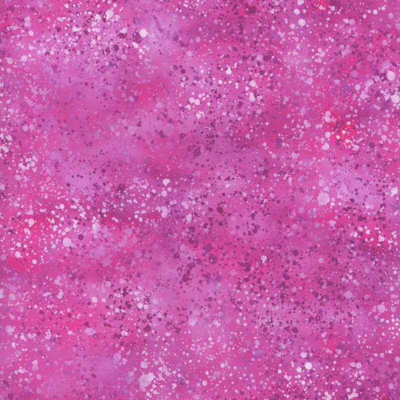 Magenta mottled fabric with a watercolor splatter effect.