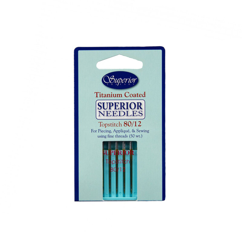 A pack of Superior Topstitch Machine Needles - Size 80/12 - 5ct
