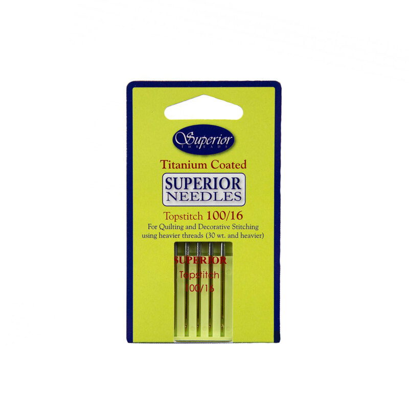 A pack of Superior Topstitch Machine Needles - Size 100/16 - 5ct