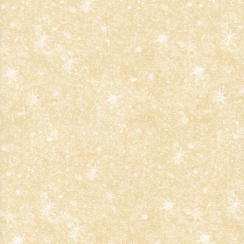 snowflake covered cream fabric