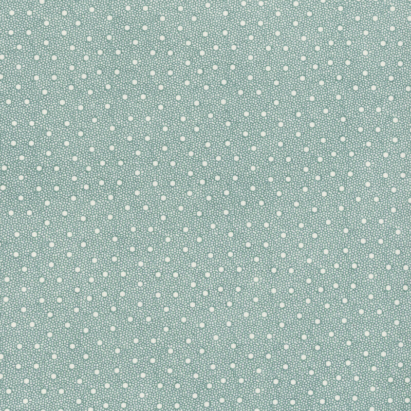 lovely light blue textured fabric featuring scattered geometric white dots
