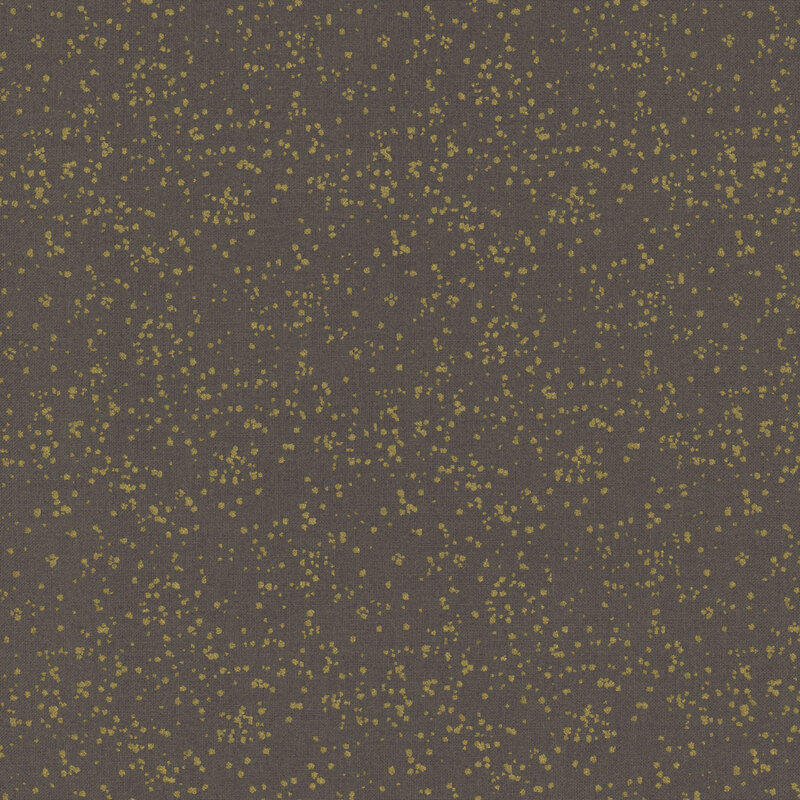 deep gray fabric with metallic gold speckling