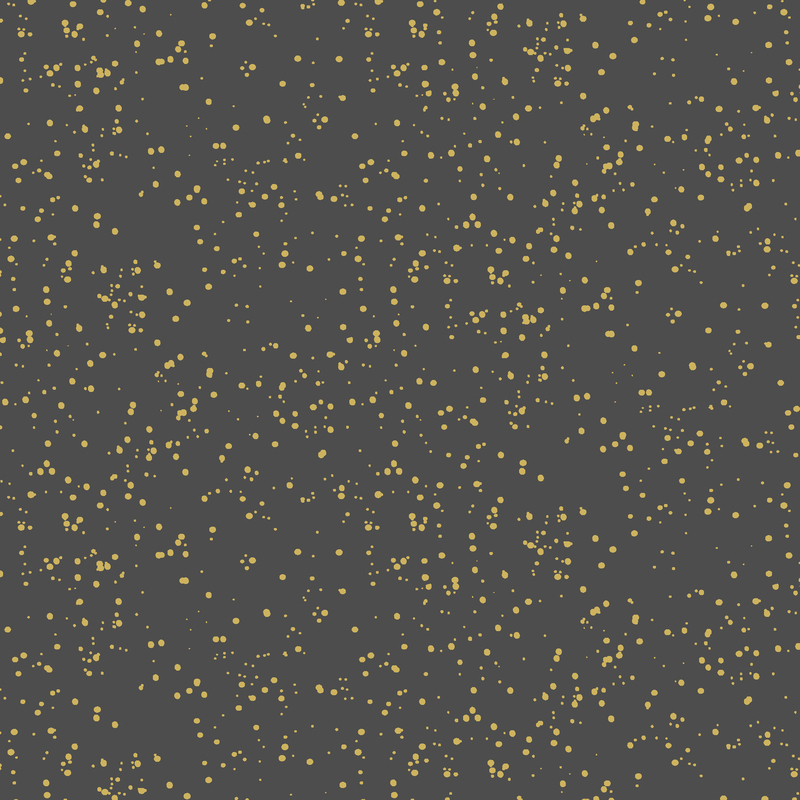 deep gray fabric with metallic gold speckling