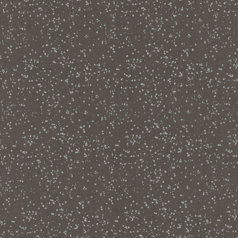 deep gray fabric with metallic silver speckling
