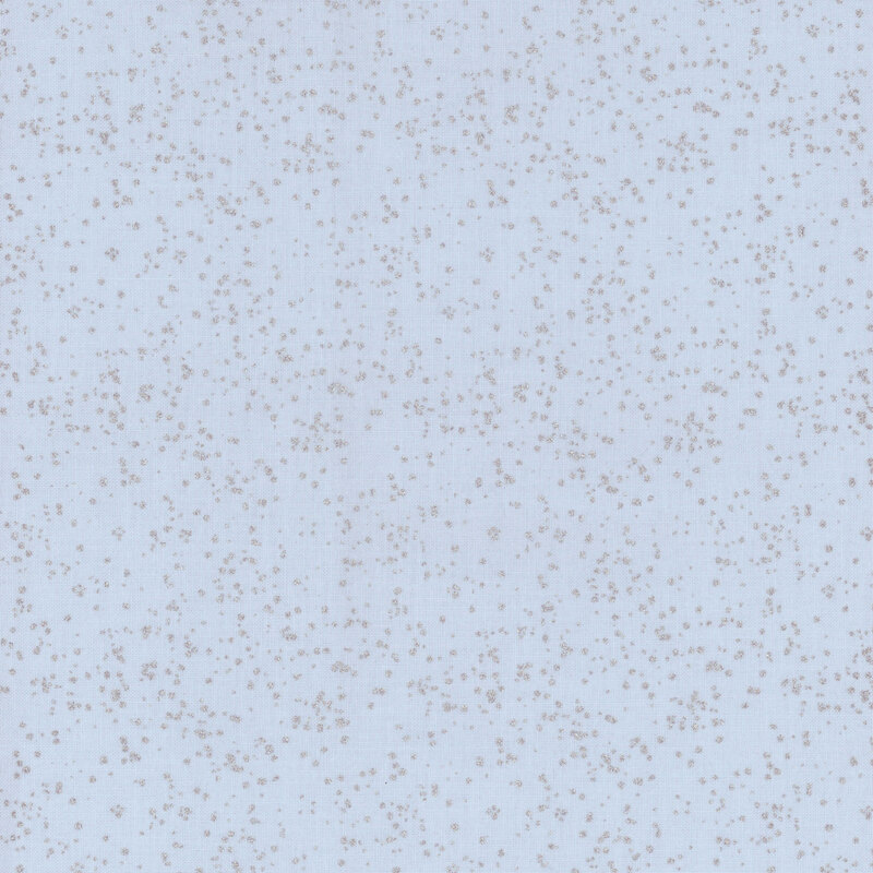 baby blue fabric with metallic silver speckling