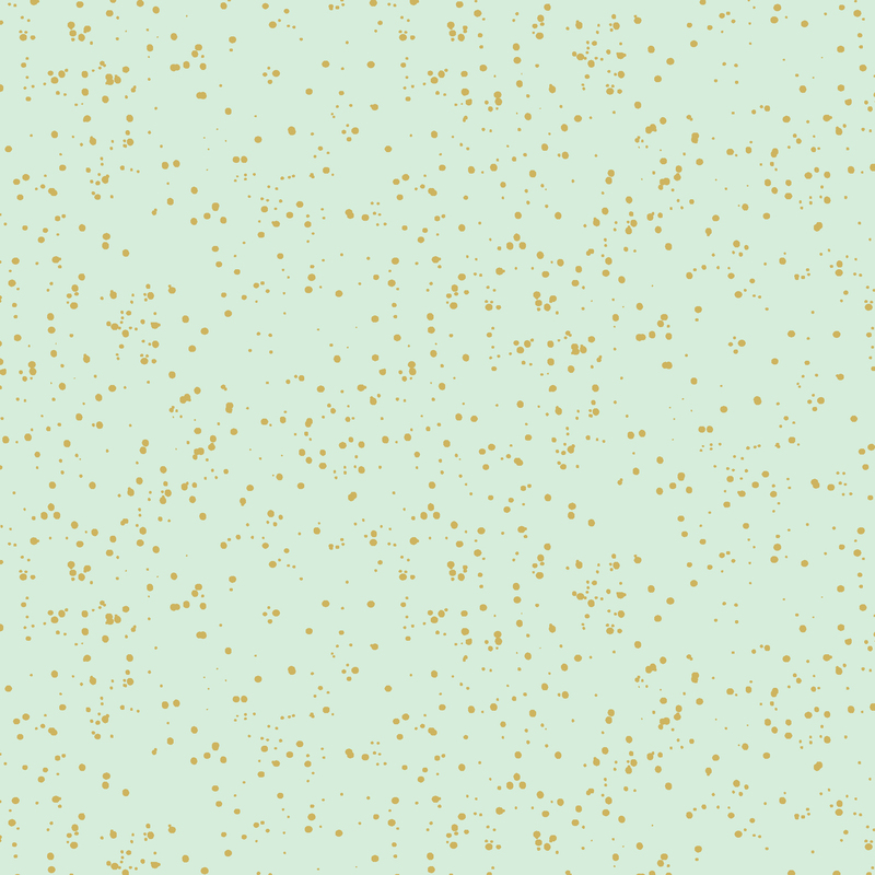 light mint green fabric with metallic gold speckling