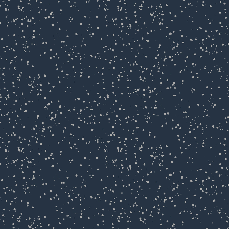 navy blue fabric with metallic silver speckling