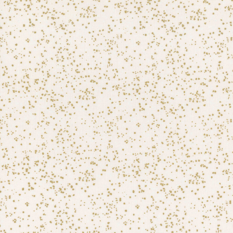 white fabric with metallic gold speckling
