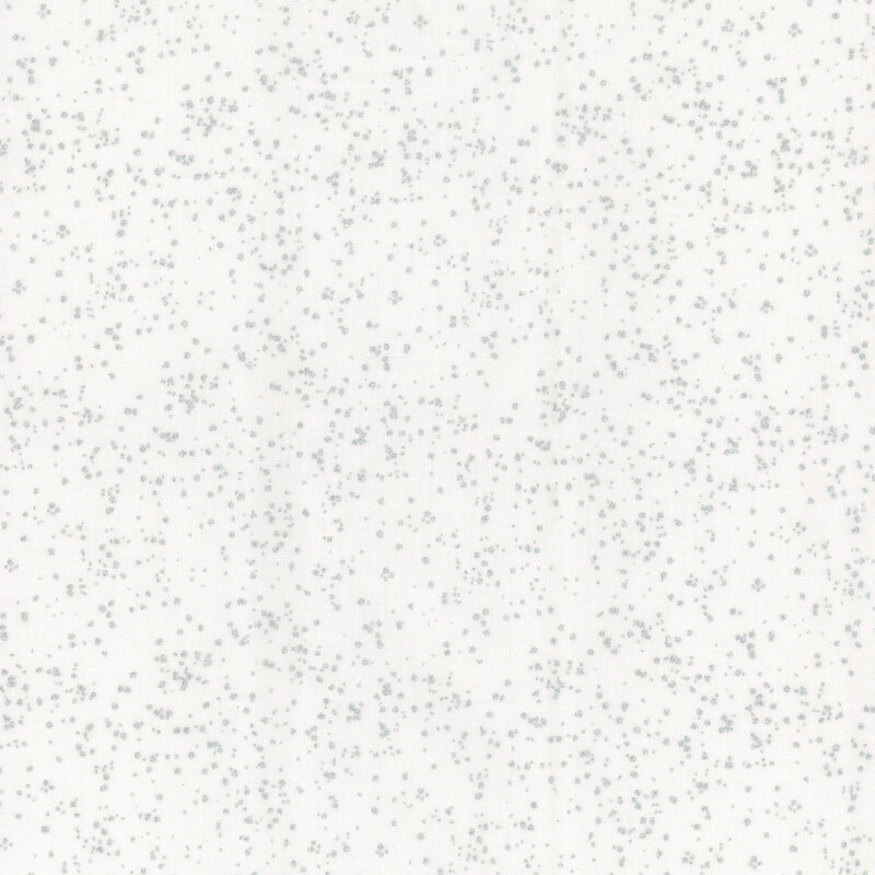 white fabric with metallic silver speckling