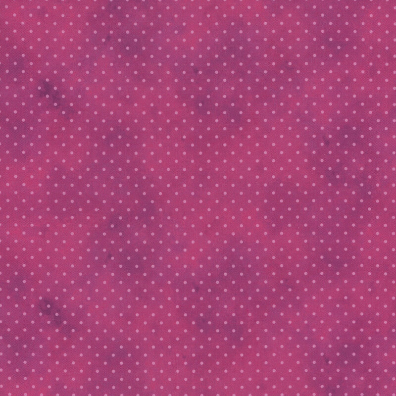 Dark magenta mottled fabric with light purple polka dots