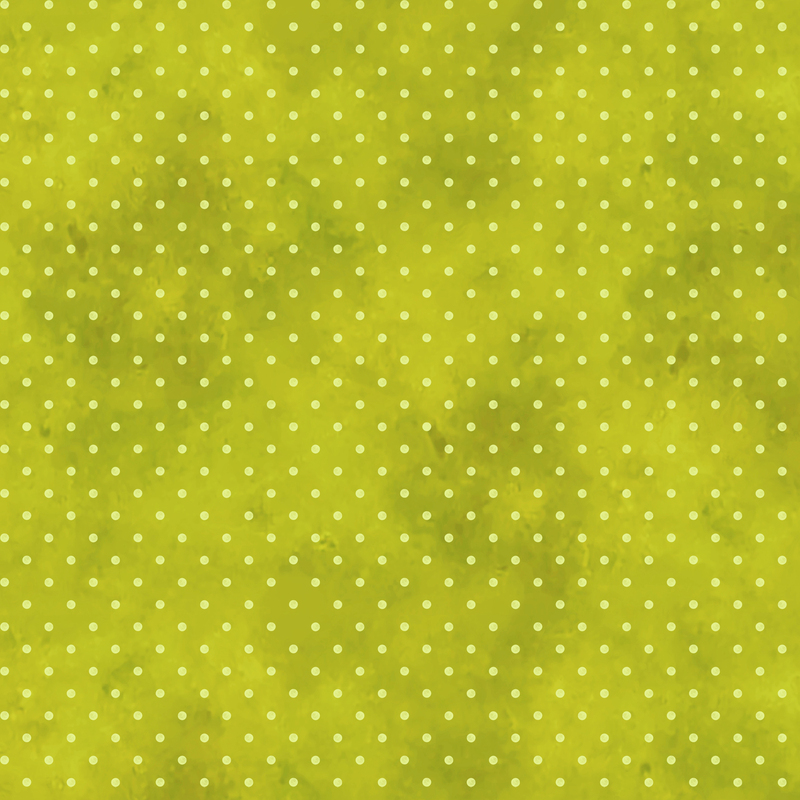 bright chartreuse mottled fabric with light green polka dots