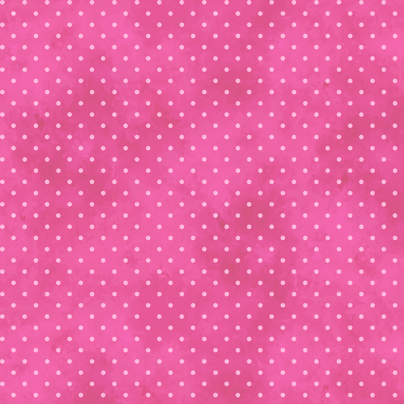 bright pink mottled fabric with light pink polka dots
