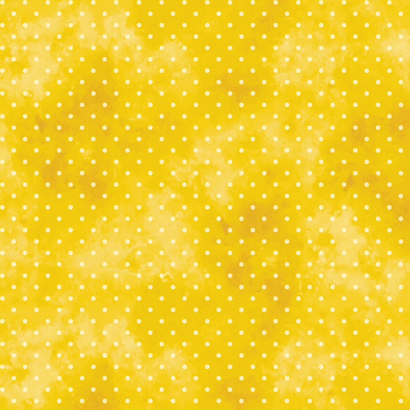 bright yellow mottled fabric with light yellow polka dots