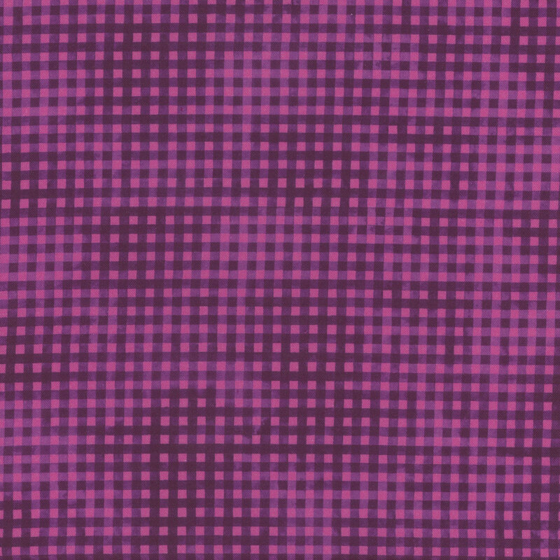 purple mottled fabric with plum gingham striping