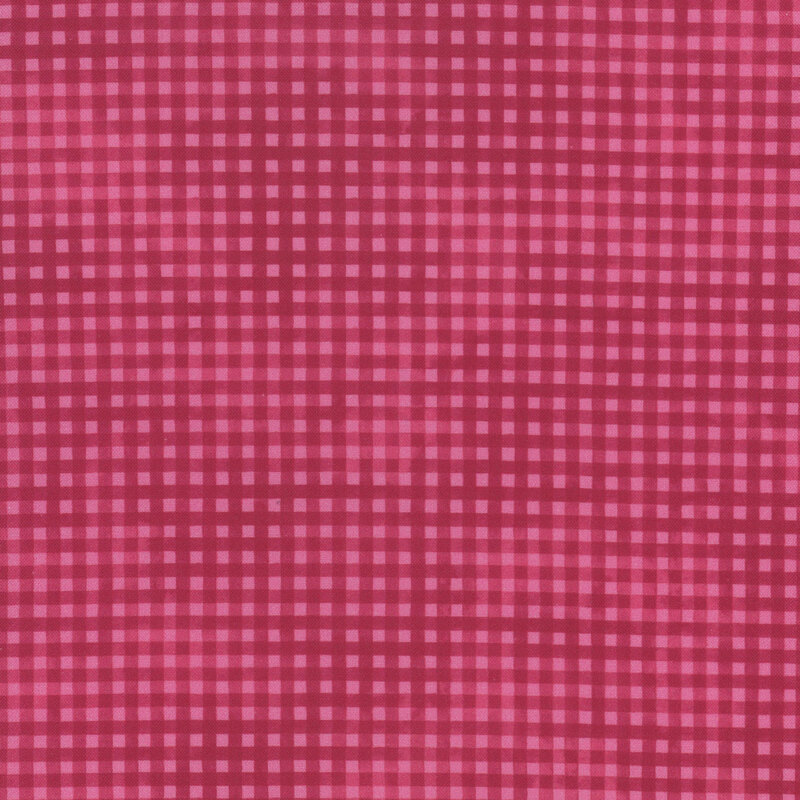 pink mottled fabric with hot pink gingham striping