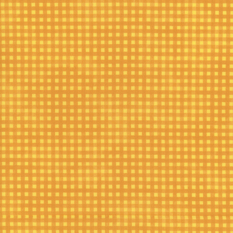 Golden yellow mottled fabric with golden yellow gingham striping