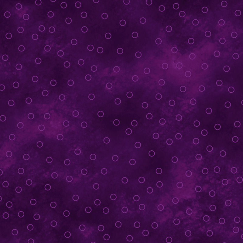 vibrant purple mottled fabric with scattered purple circle outlines