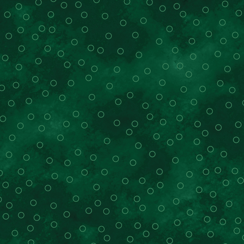 vibrant emerald green mottled fabric with scattered light green circle outlines