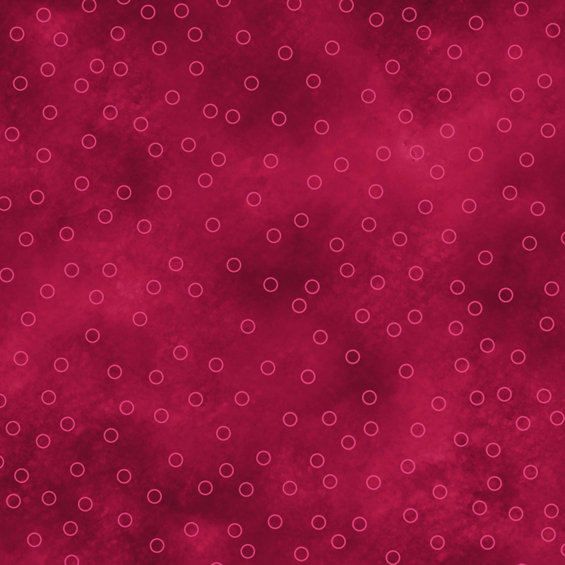 vibrant dark pink mottled fabric with scattered hot pink circle outlines