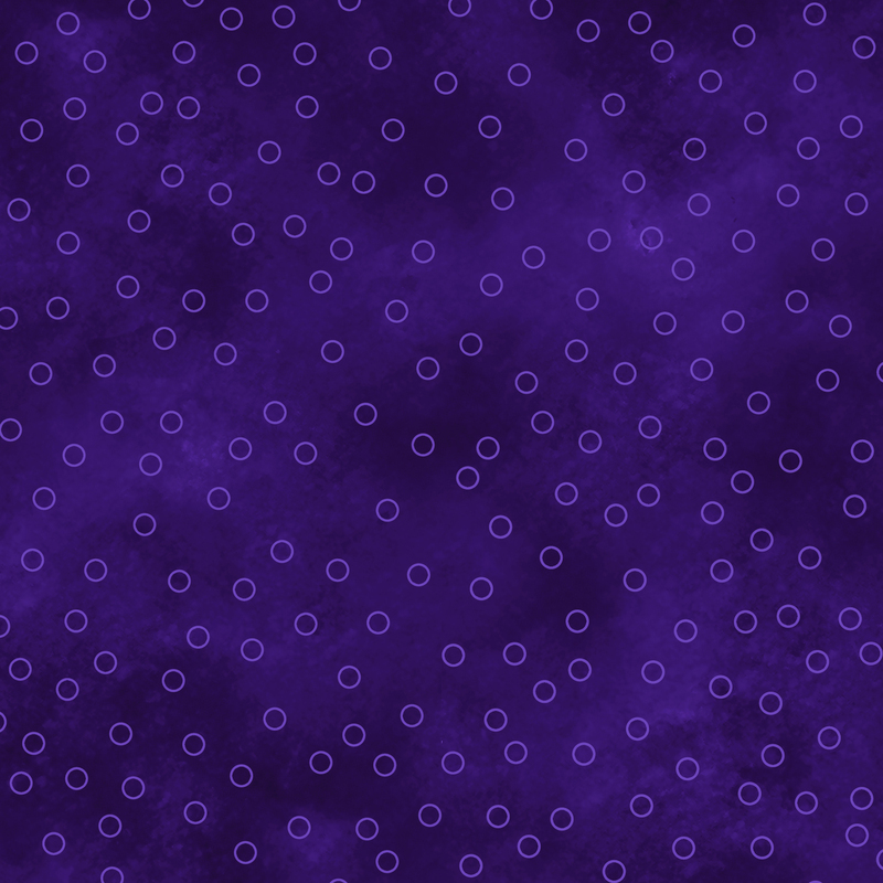vibrant dark violet mottled fabric with scattered violet circle outlines