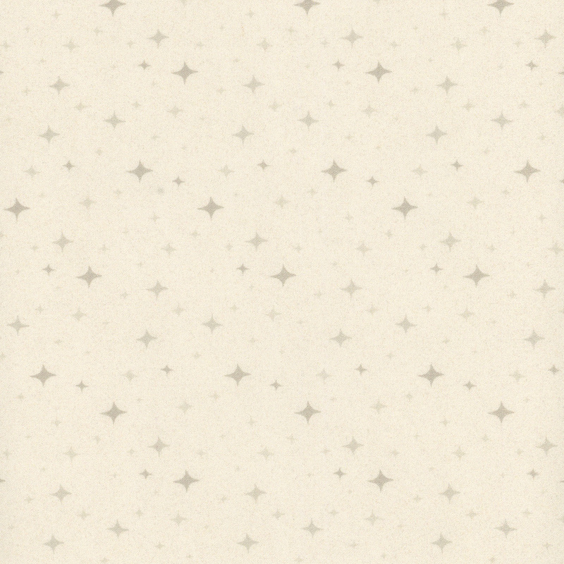 speckled cream fabric with scattered tonal 4-pointed stars