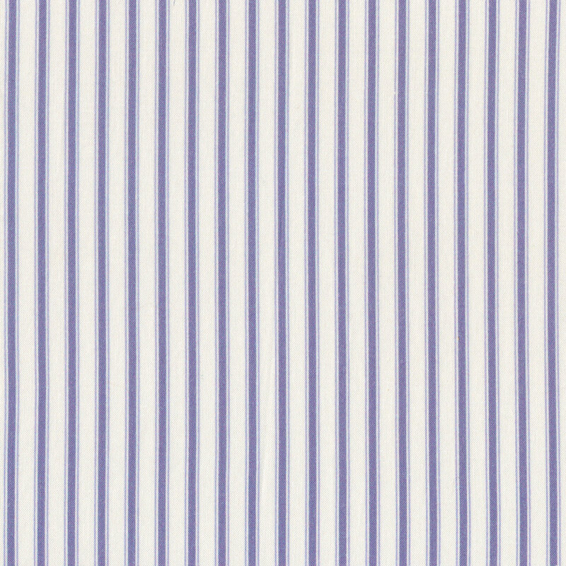 cream fabric featuring lilac blue vertical lines
