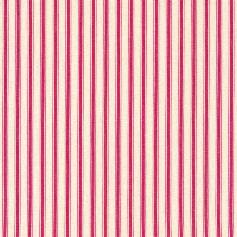 cream fabric featuring red vertical lines