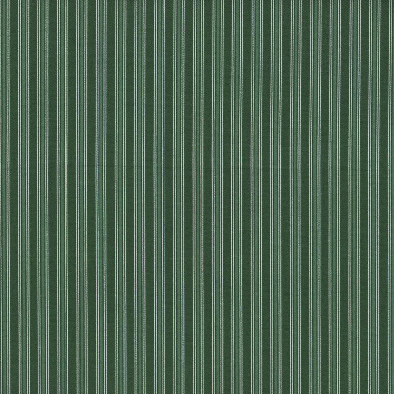 Various shades of green striped fabric.